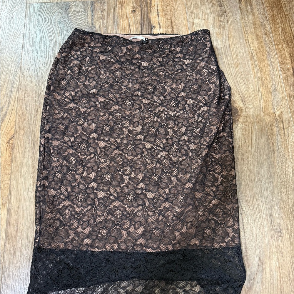House of CB Black Lace Pencil Skirt